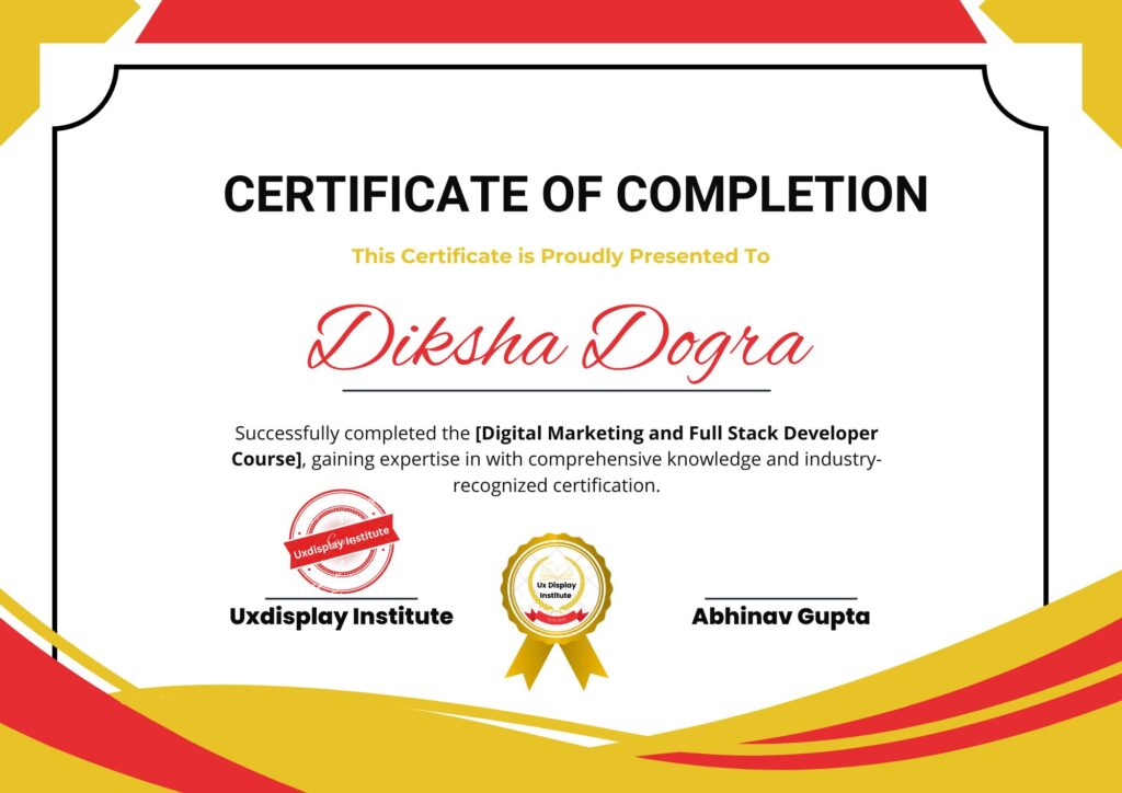 Blue and Gold Elegant Curved Certificate Of Achievement Certificate (1)