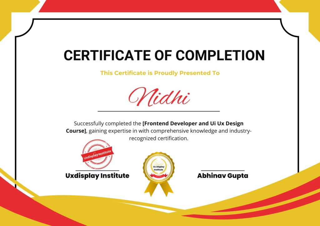 Blue and Gold Elegant Curved Certificate Of Achievement Certificate (3)